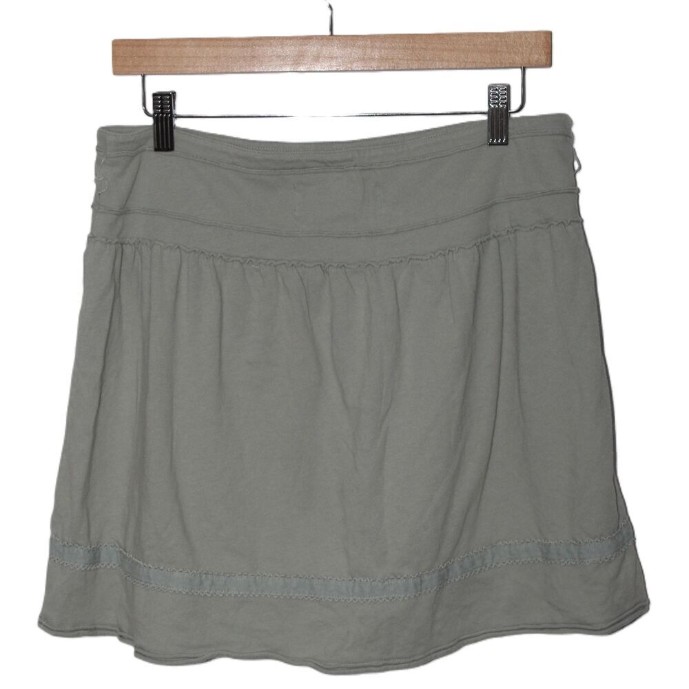Womens Abercrombie & Fitch Green Cotton Casual Circle Skater Mini Skirt Size M